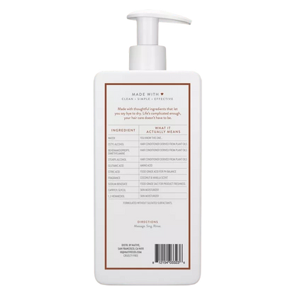 Native Conditioner, Coconut & Vanilla, 16.5 fl oz