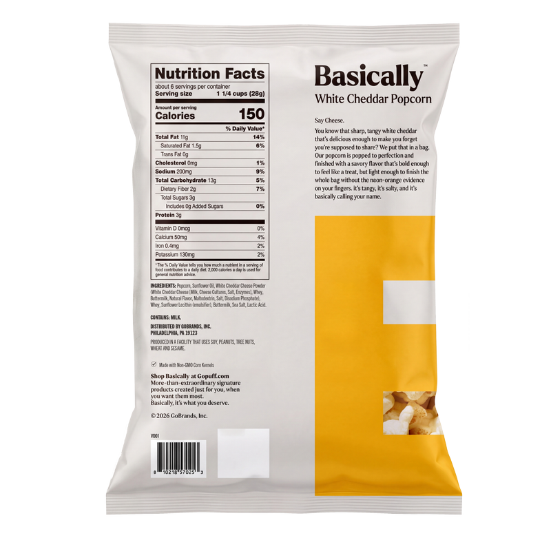 Basically White Cheddar Popcorn