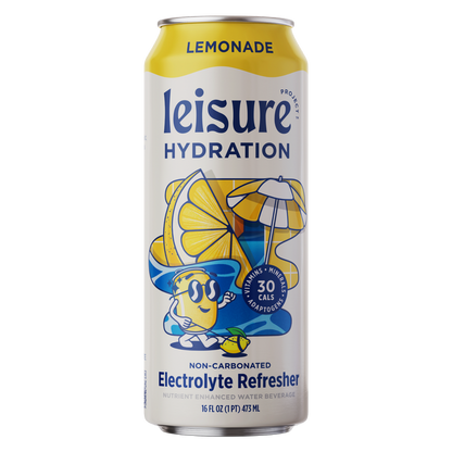 Leisure Hydration Lemonade Electrolyte Refresher 16oz Can
