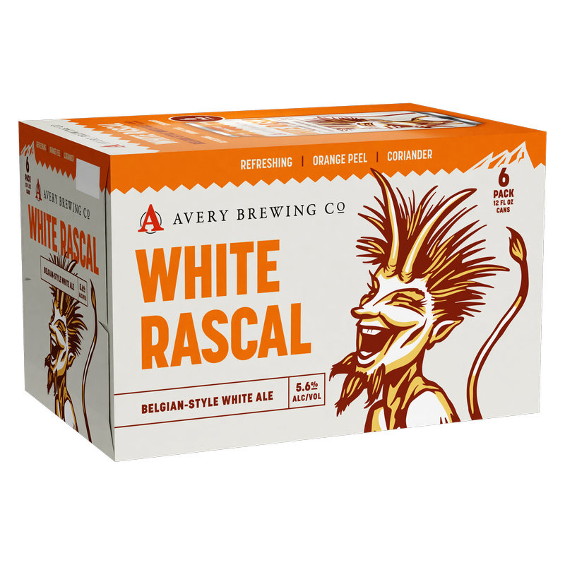 Avery White Rascal 6pk 12oz Can 5.6% ABV - Avery Brewing – BevMo!