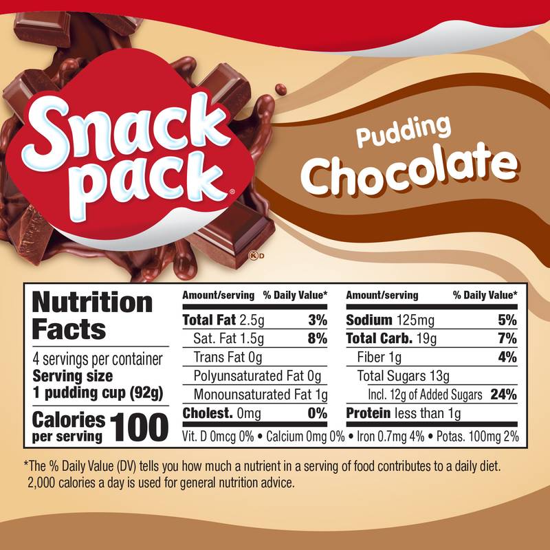 Snack Pack Chocolate Pudding - 4ct/13oz