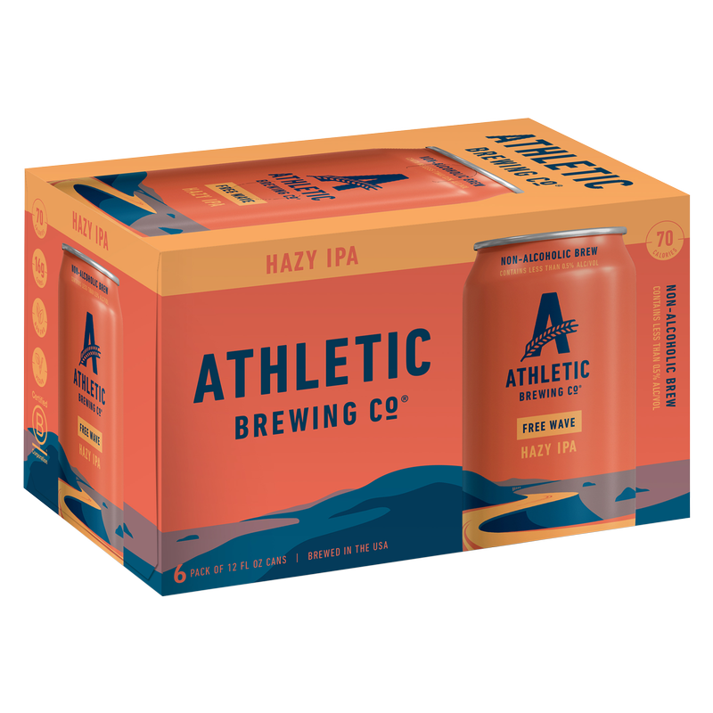 Athletic Brewing Co. Free Wave Hazy Ipa Non-Alcoholic 6pk 12oz Cans