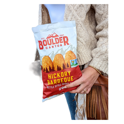 Boulder Canyon Hickory Barbeque Kettle Style Potato Chips 5oz