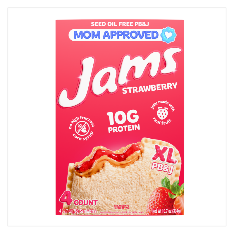 Jams Strawberry Protein PB&J Sandwich 4ct
