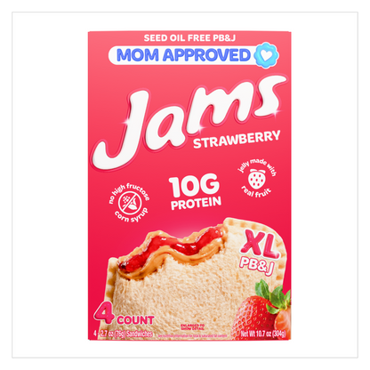Jams Strawberry Protein PB&J Sandwich 4ct