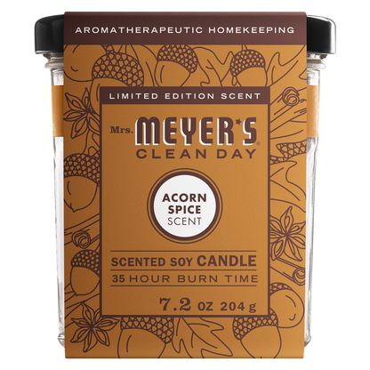 Mrs. Meyer's Clean Day Scented Soy Candle in Acorn Spice 7.2 Ounce Candle
