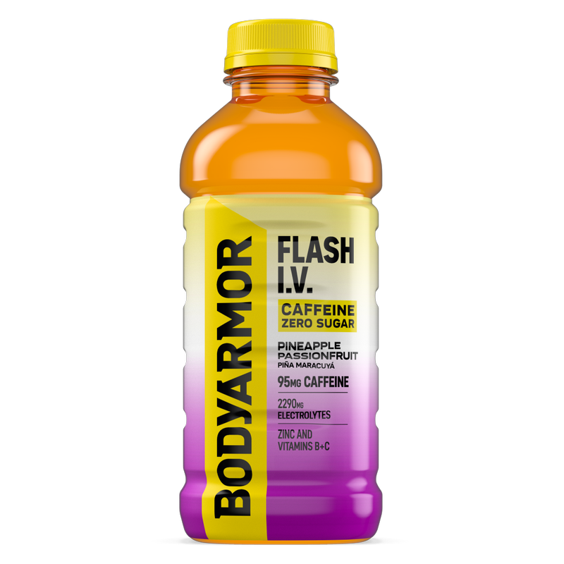 BODYARMOR FLASH I.V. Caffeine + Hydration Pineapple Passionfruit 20oz Btl