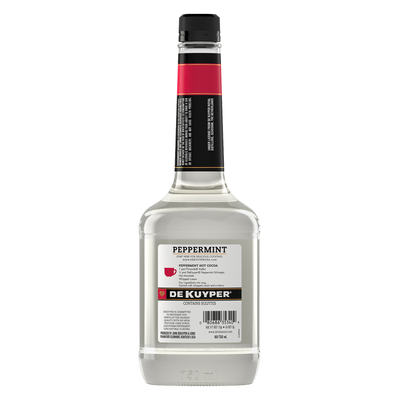 DeKuyper Peppermint Schnapps Liqueur 750ml