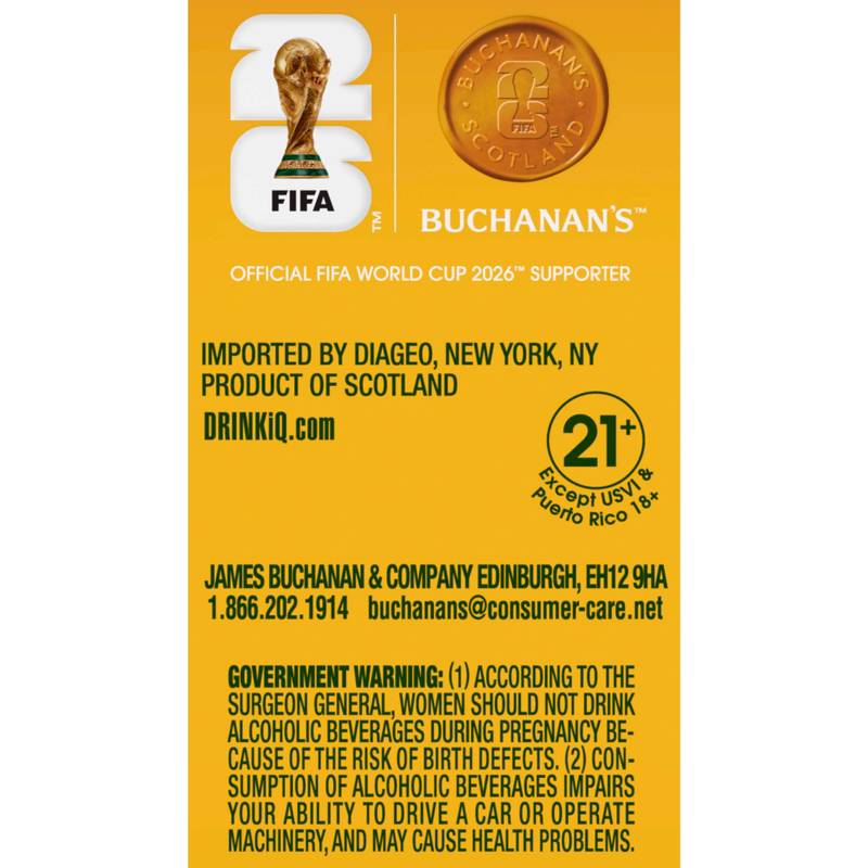 Buchanan's Deluxe & Pineapple 6pk 50ml Fifa Pack