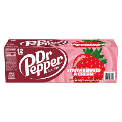 Dr Pepper Strawberries and Cream 12pk 12oz Can