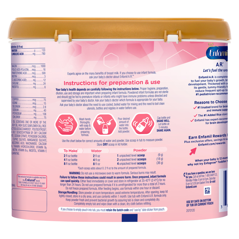 Enfamil A.R Infant Formula 19.5oz