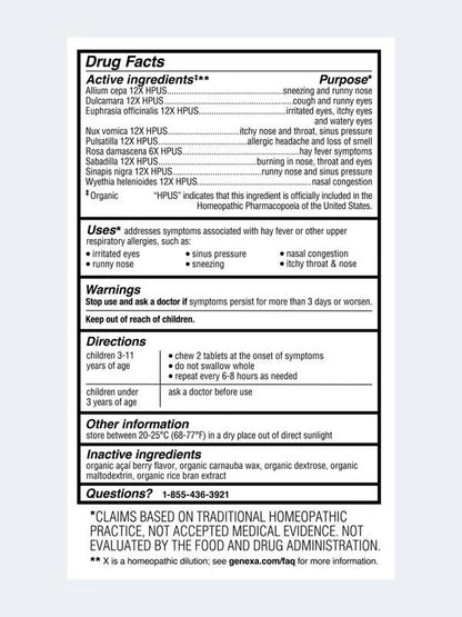 Genexa Kids Allergy Care, 60 Caps