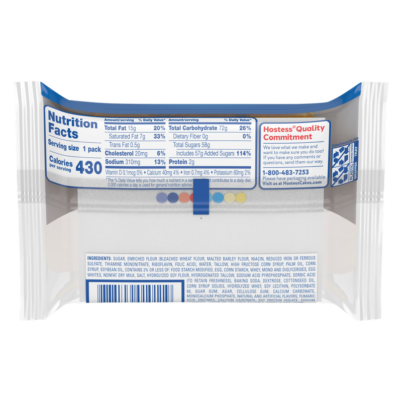 Hostess Iced Vanilla Artificially Flavored Zingers Single Serve 3.81oz