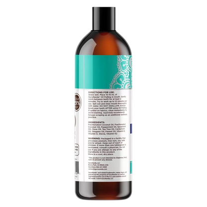 GuruNanda, Natural Whitening Pulling Oil, Coconut + Mint, 8 Fl Oz