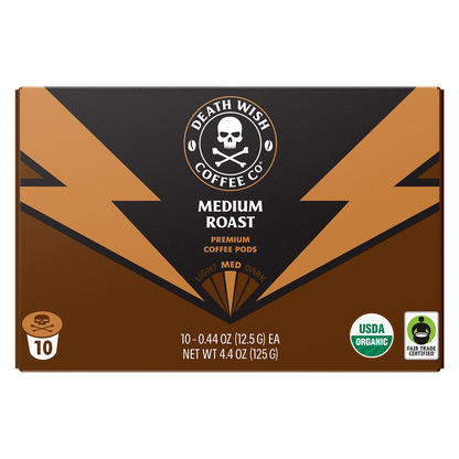 Death Wish Coffee Organic Medium Roast K-Cups 10ct Box
