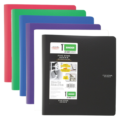 Five Star Binder 11 3/4" x 11 Assorted