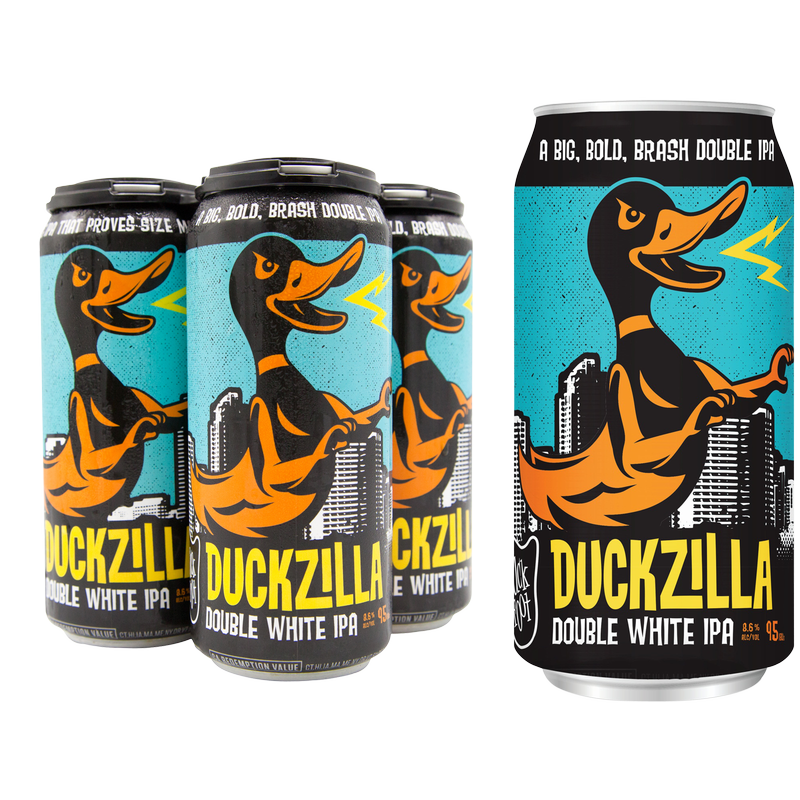 Duck Foot Duckzilla Double White IPA 4pk 16oz Can - Duck Foot – BevMo!