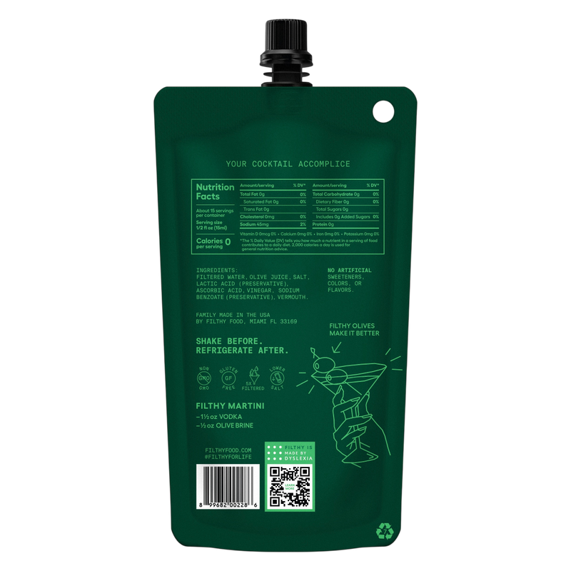 Filthy Olive Brine Pouch 8oz Pouch