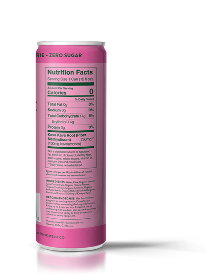 Melo Sparkling Kava Passionfruit, Orange & Guava 12oz Can - Melo Melo Sparkling Kava Passionfruit, Orange & Guava 12oz Can - Melo