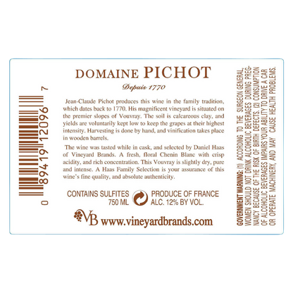 Domaine Pichot Vouvray 'Le Peu de la Moriette' 750ml