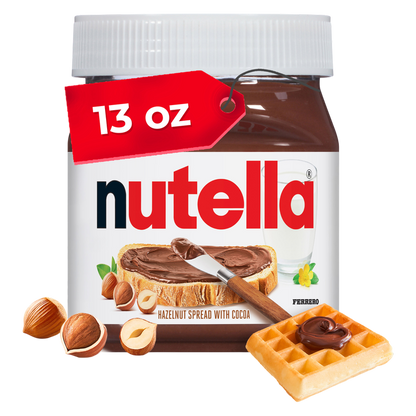 Nutella Hazelnut Spread with Cocoa for Breakfast, 13 oz Jar