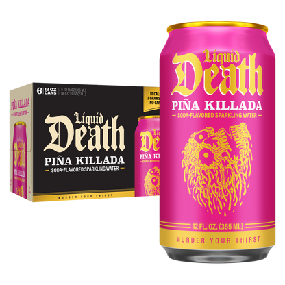 Liquid Death Piña Killada Sparkling Water 6pk 12oz Can