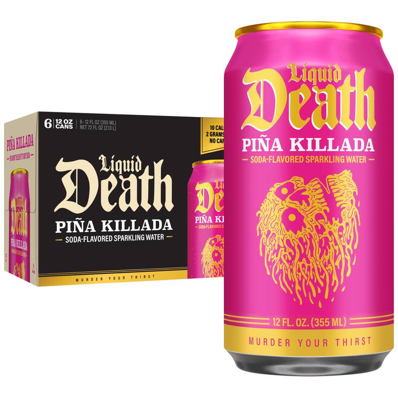 Liquid Death Piña Killada Sparkling Water 6pk 12oz Can