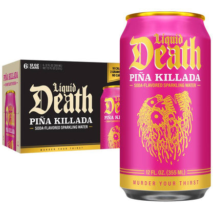 Liquid Death Piña Killada Sparkling Water 6pk 12oz Can
