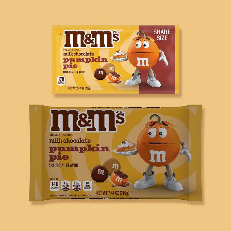 M&M'S® Pumpkin Pie Milk Chocolate Candies Share Size 2.47oz