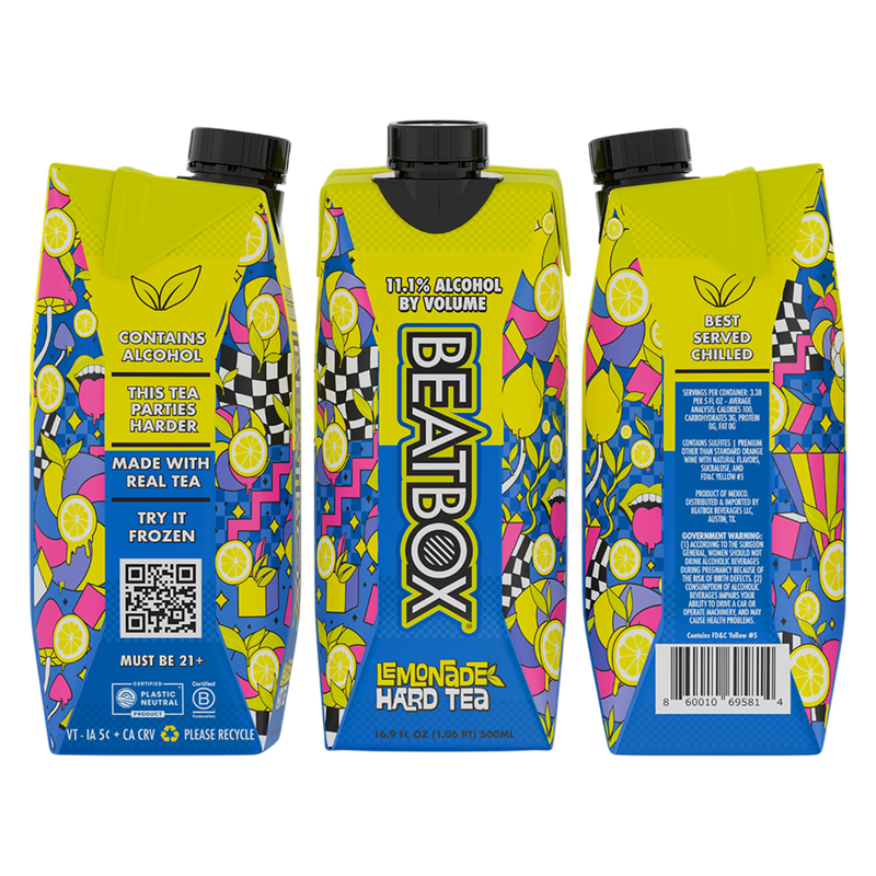 BeatBox Lemonade Hard Tea 500ml 11.% ABV Wine-Based