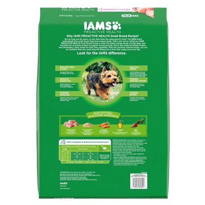 Iams Proactive Health Adult Small & Toy Breed 15 lb