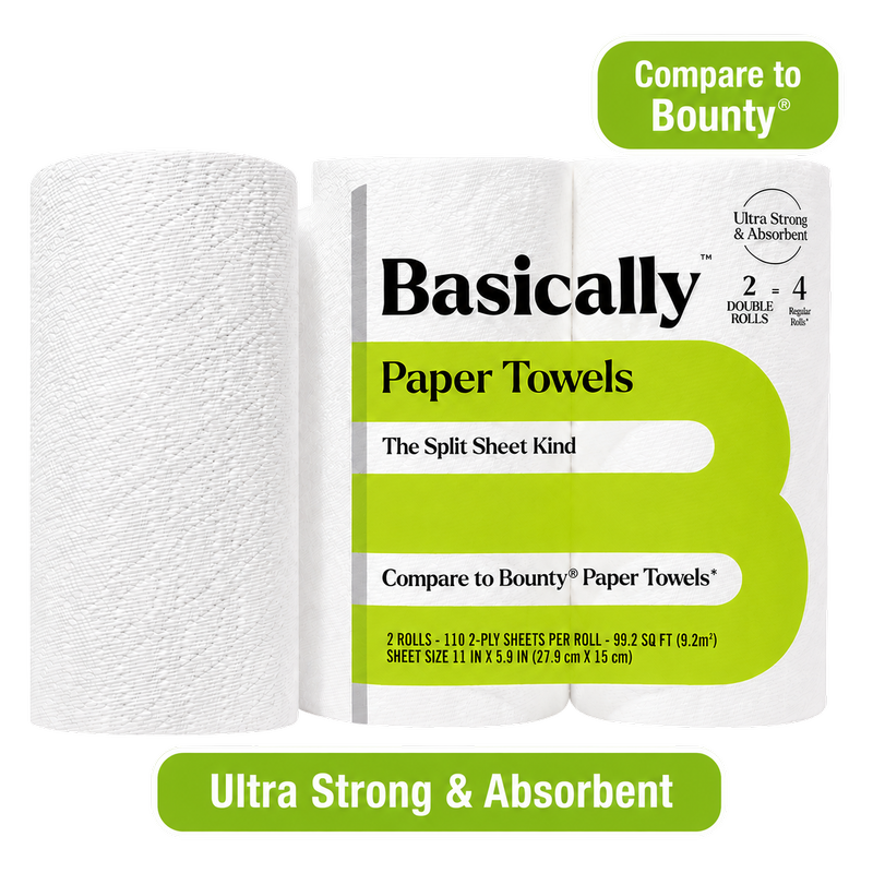 Basically 2ct DOUBLE Roll Paper Towels