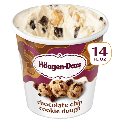 Haagen-Dazs Chocolate Chip Cookie Dough Ice Cream, 14oz. - Haagen