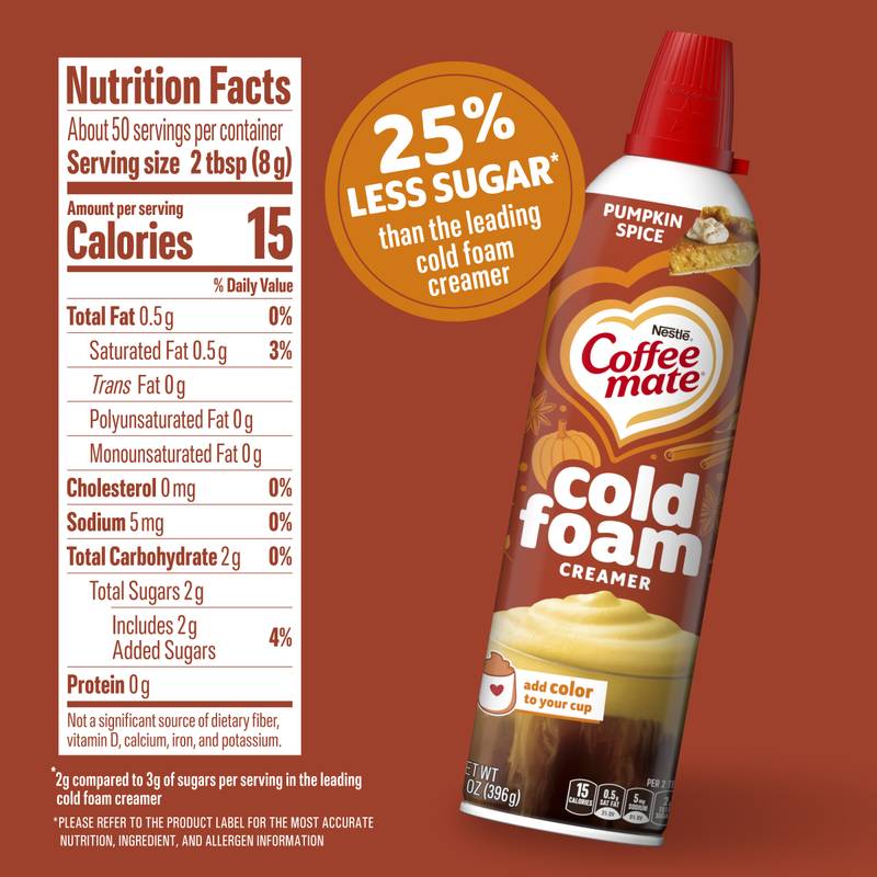 Coffee Mate Pumpkin Spice Cold Foam 14oz Btl - Coffee Mate – BevMo!