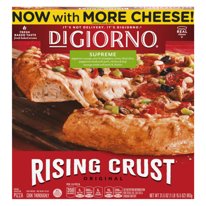 DiGiorno Frozen Rising Crust Supreme Pizza, 31.5oz