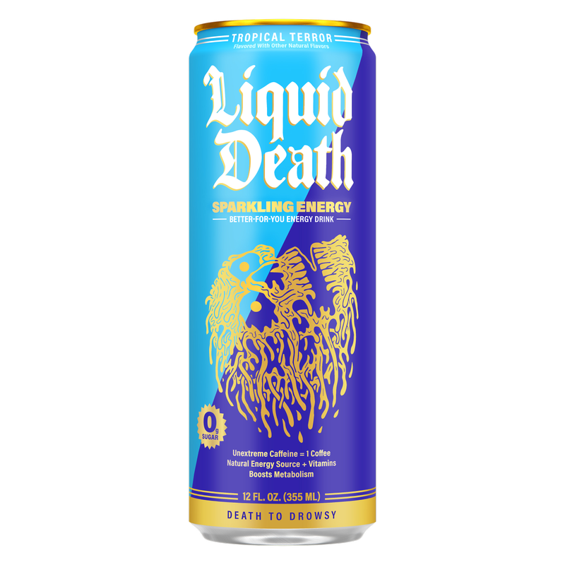 Liquid Death Tropical Terror Sparkling Energy 12oz Can