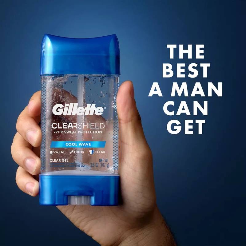 Gillette Clear Gel Antiperspirant and Deodorant for Men Wild Rain Scent 3.8oz