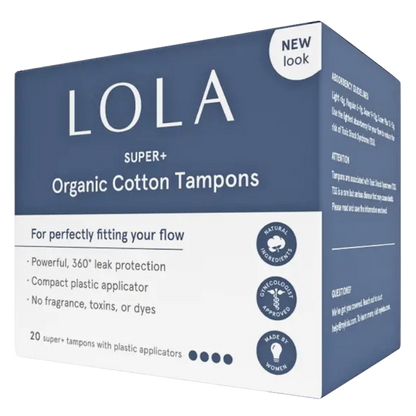 LOLA Super Plus Organic Cotton Tampons 20ct