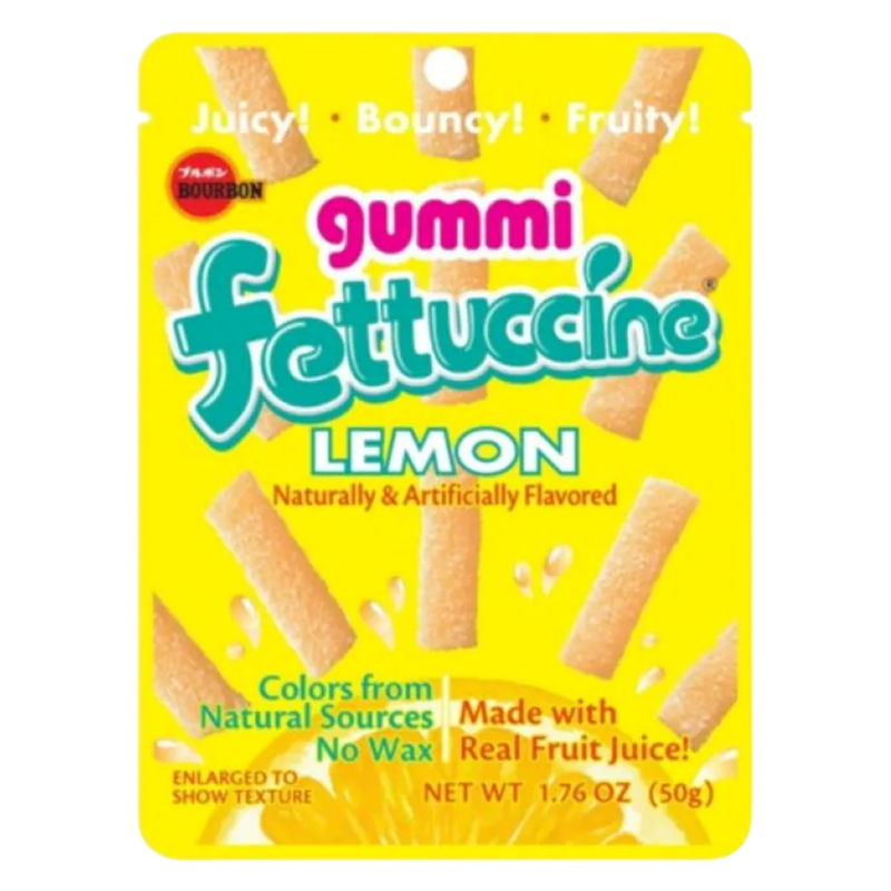Bourbon Lemon Gummi Fettuccine, 1.76 oz