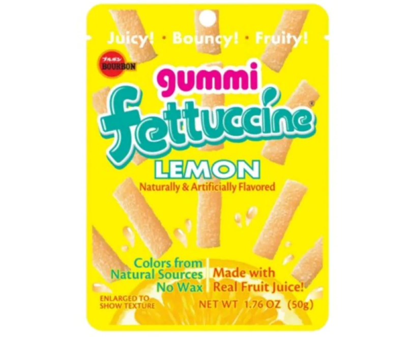 Bourbon Lemon Gummi Fettuccine, 1.76 oz