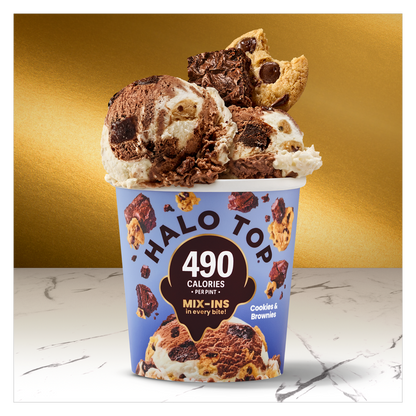 Halo Top Cookies & Brownies Light Ice Cream Pint, 16 fl oz