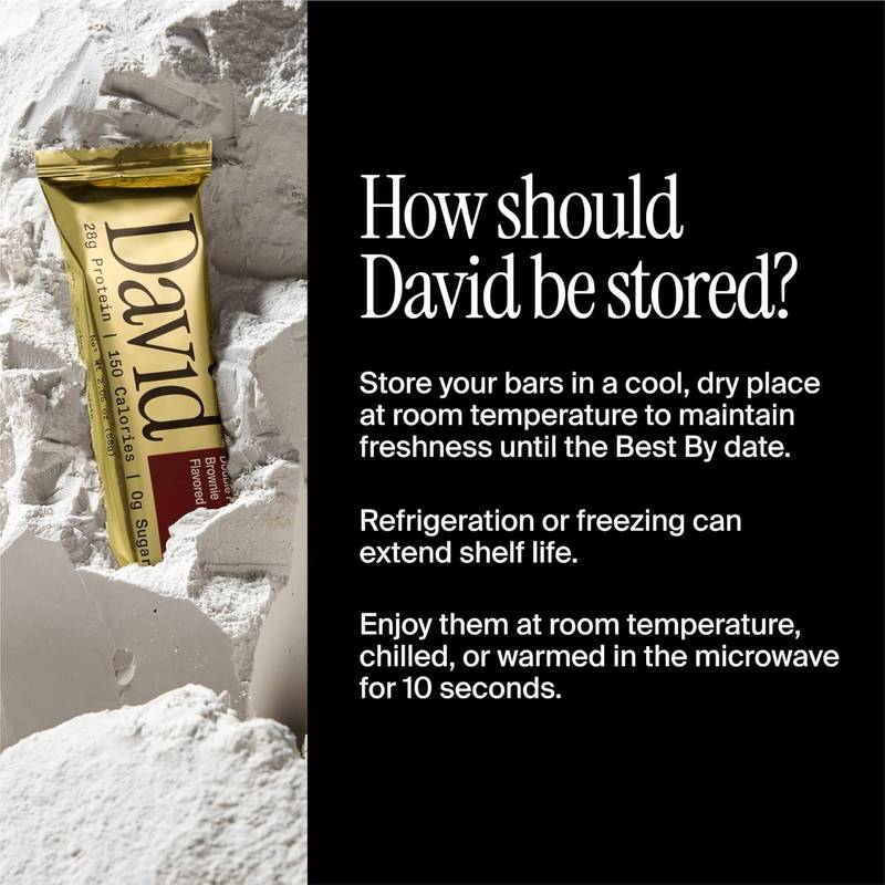 David Chocolate Chip Cookie Dough Protein Bar Case 12ct