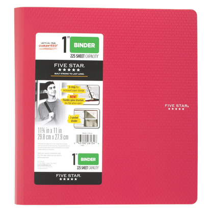 Five Star Binder 11 3/4" x 11 Assorted