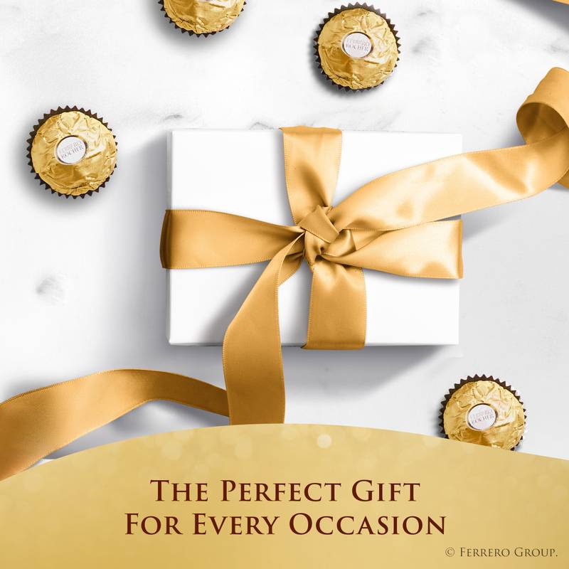 Ferrero Rocher Premium Gourmet Milk Chocolate Hazelnut, Individually Wrapped Candy for Gifting, 3 Count, 1.3 oz