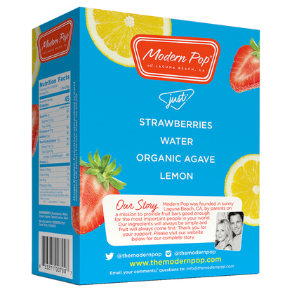 Modern Pop Strawberry Lemonade Frozen Fruit Bars 10oz