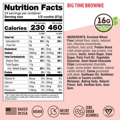 Lenny & Larry's Big Time Brownie Chocolate Protein Cookie, 4oz