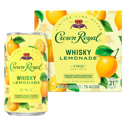 Crown Royal Whisky Lemonade Cocktail 4pk 12oz 7% ABV