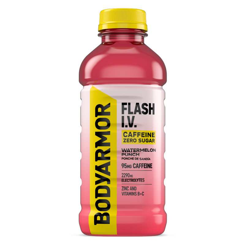 BODYARMOR FLASH I.V. Caffeine + Hydration Watermelon Punch 20oz Btl