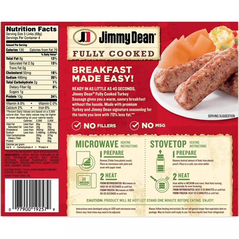 Jimmy Dean Turkey Sausage Links - 9.6oz