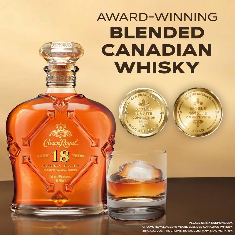 Crown Royal Aged 18 Years Extra Rare Blended Canadian Whisky 750ml